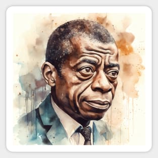 James Baldwin Art Portrait for Black History Month Sticker